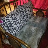 Bamboo and caning bench