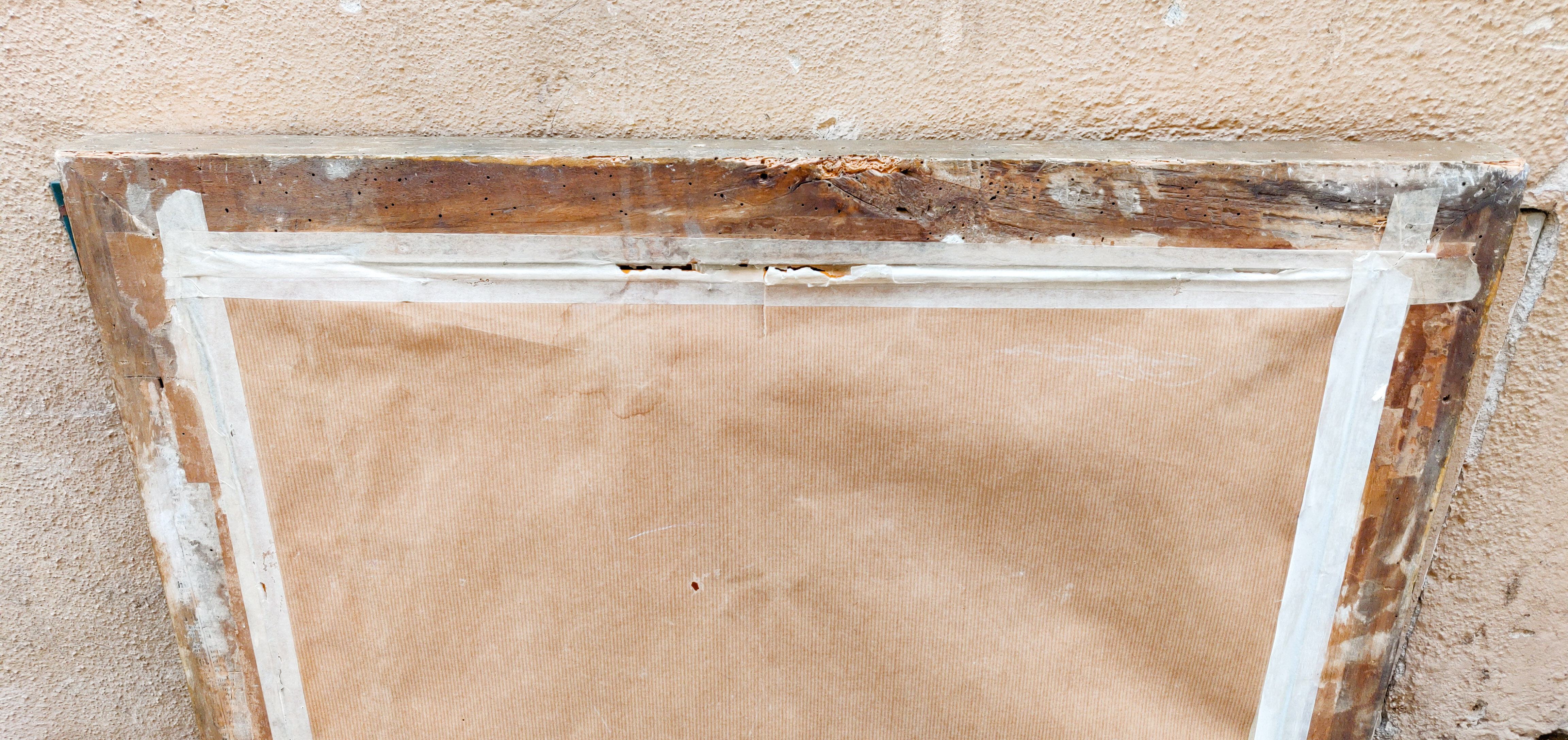 Mirror golden era wood restoration XIX 82.5x68.5cm