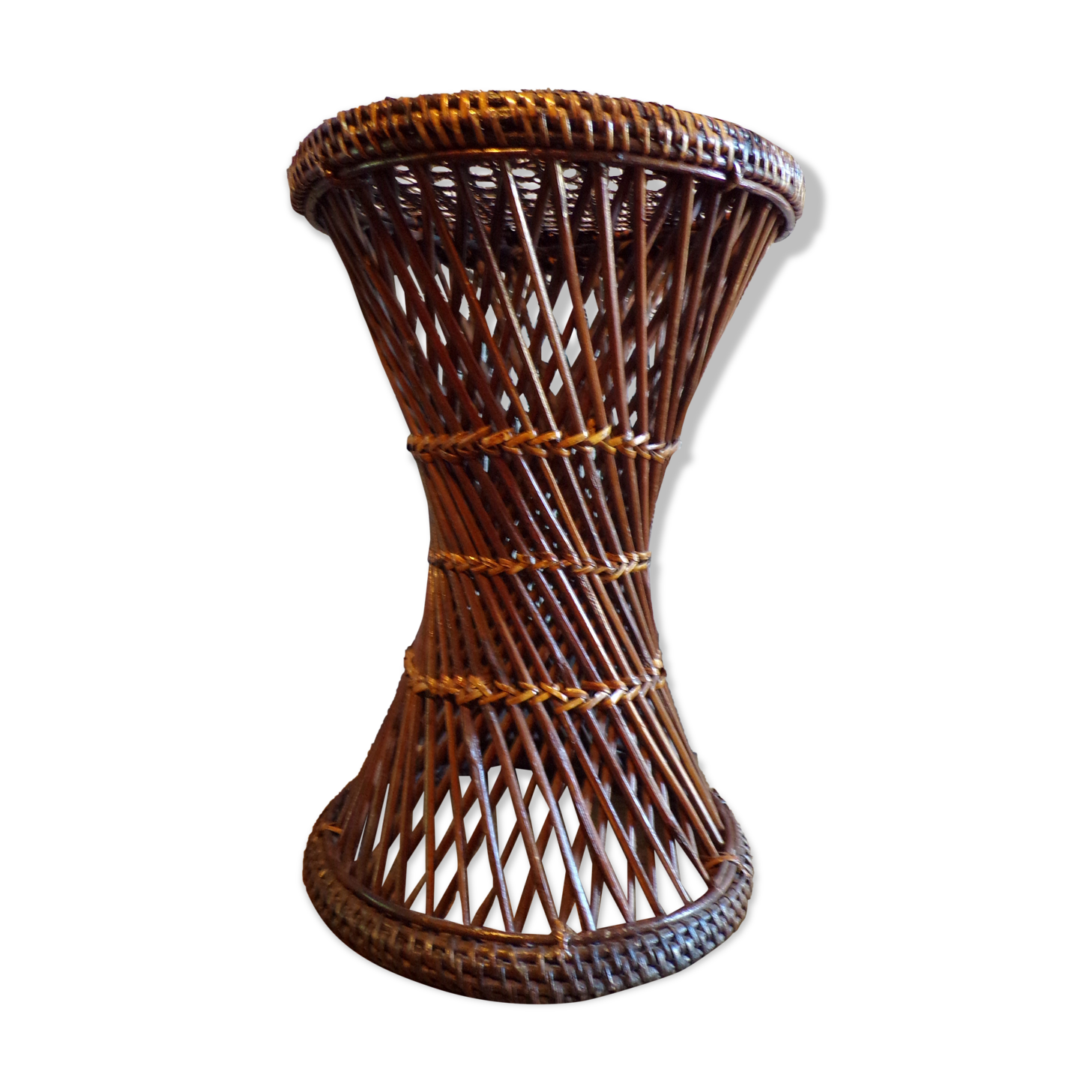 Vintage rattan stool