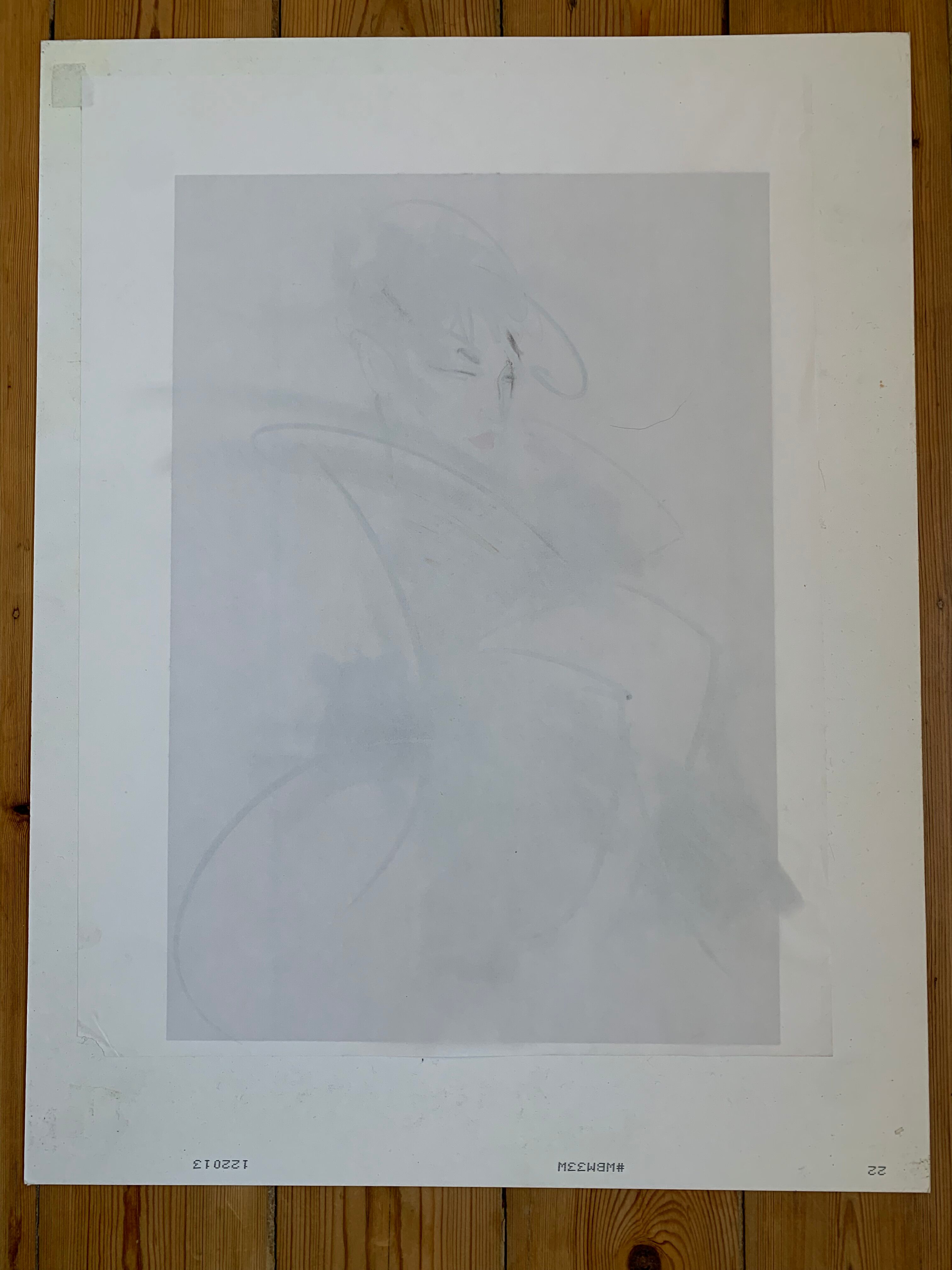 Henri Matchavariani (VOGUE illustrator) (1939) Fashion drawing. Contribution for Vogue 1990