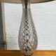 Glass table lamp with brass