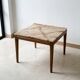 Vintage Scandinavian coffee table in black wood.