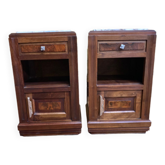 Pair of art deco bedside tables