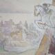 Luc Barbier (1903-1989) aquarelle - 62,5 x 48 cm