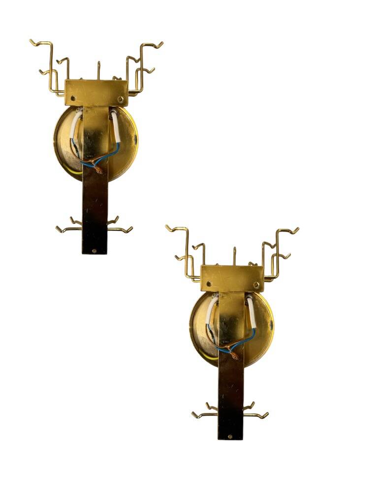 Lot de 2 appliques à prismes en verre de Murano