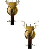 Lot de 2 appliques à prismes en verre de Murano