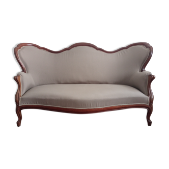 Old Napoleon III mahogany bench