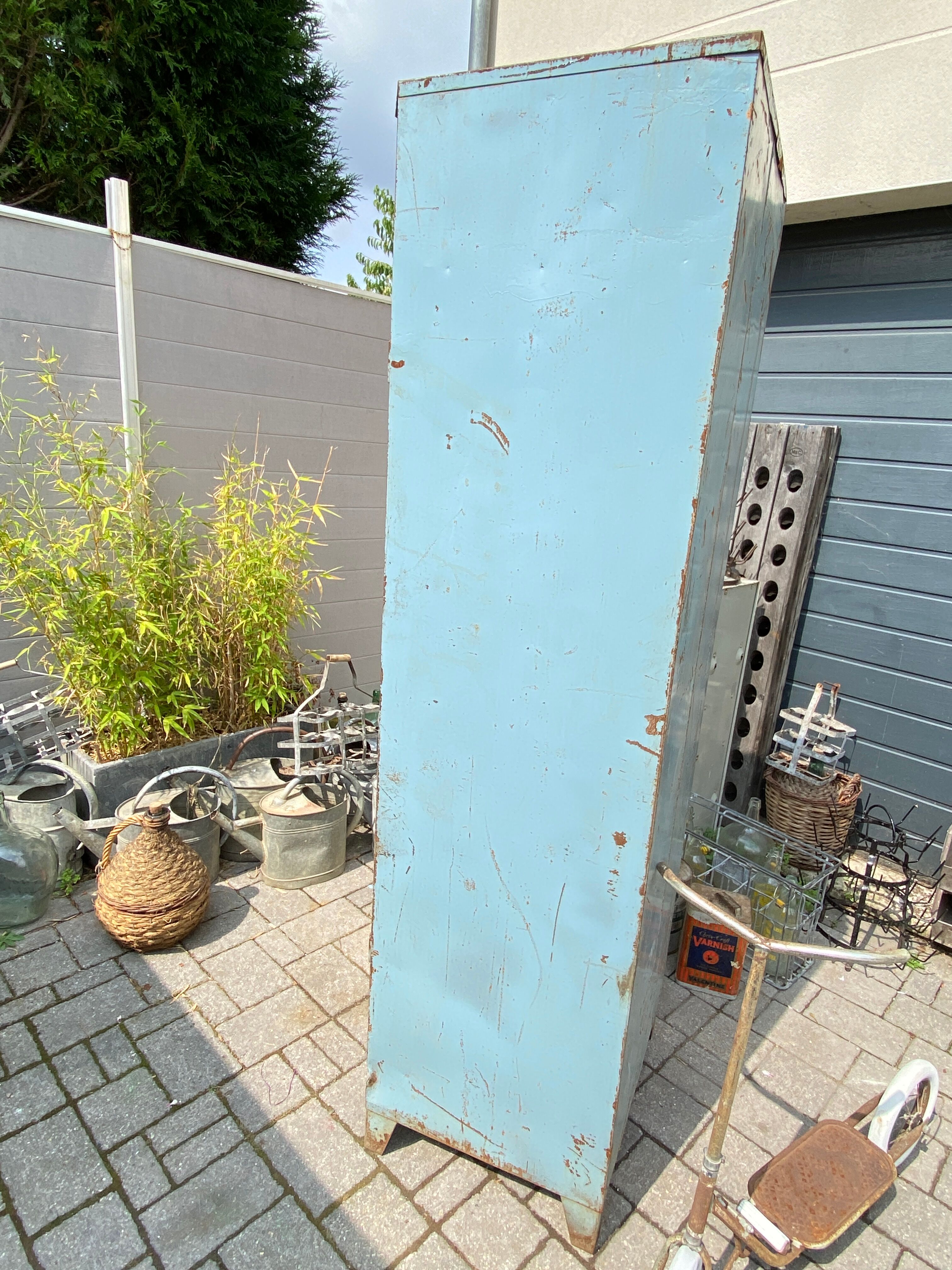 Vintage metal industrial wardrobe