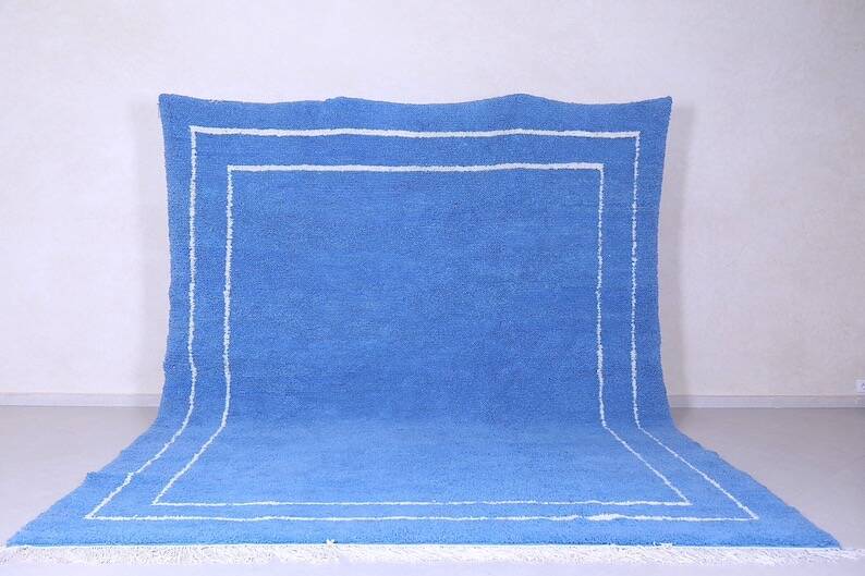 Handmade traditional natural wool rug size 2/3 m