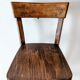 High chair in varnished wood 50s