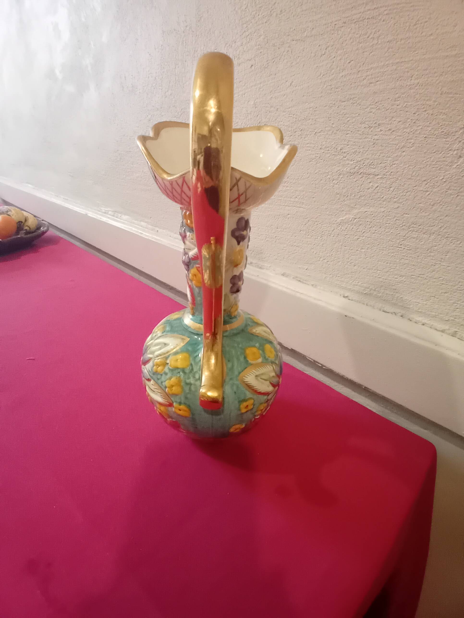 Vase/Pitcher in Belgian ceramic, signed H. Bequet