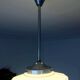 Art Deco pendant light in white Skycraper opaline