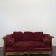 Louis XV style daybed in red velvet