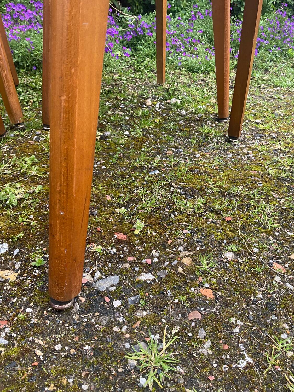 Series of 4 vintage chairs from the 50s and 60s