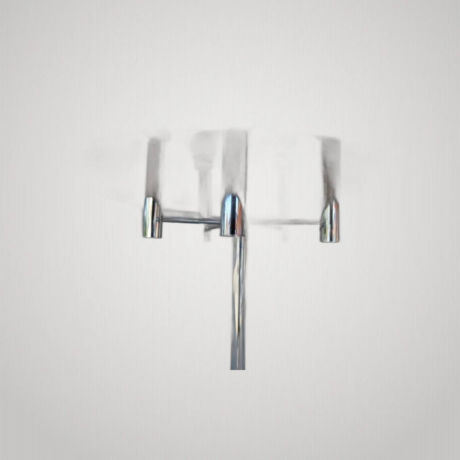 Lampadaire vintage space age en chrome
