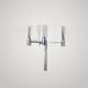 Lampadaire vintage space age en chrome