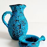 Mid-Century Blue Ceramics by Charles Cart ¨Emaux des Glaciers¨, France, 1960s