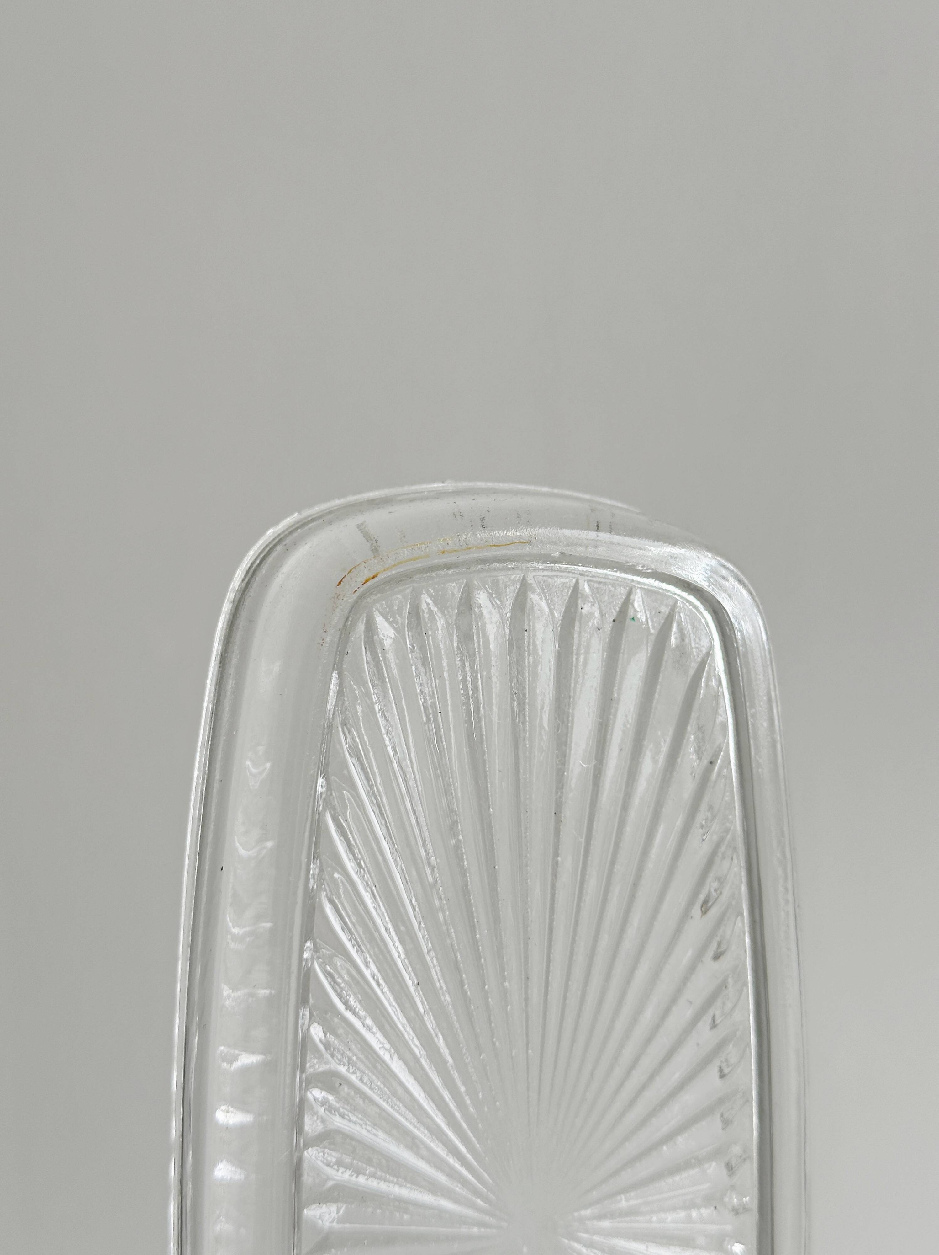 Shiny stainless steel butter dish with lid
