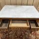 Table de toilette en bambou et marbre 1900