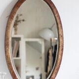 Old mirror beveled oval