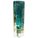 Faceted Murano 'Sommerso' Glass Vase Attributed to Mandruzzato, circa 1960-1969