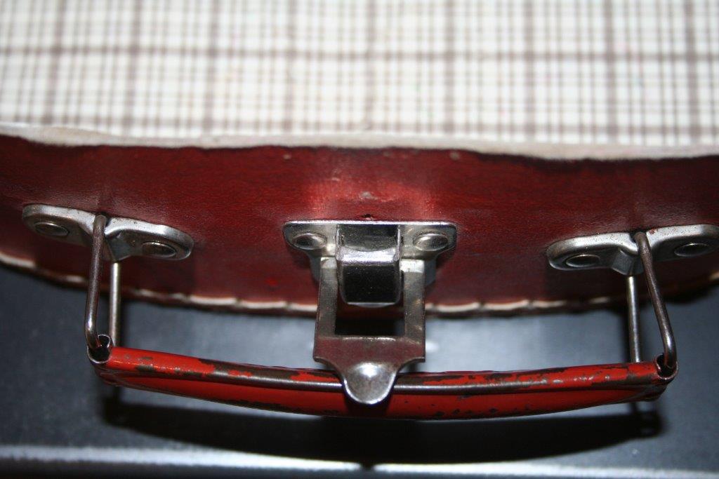 Small suitcase cardboard orange