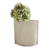 XL square ceramic vase with texture