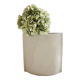XL square ceramic vase with texture