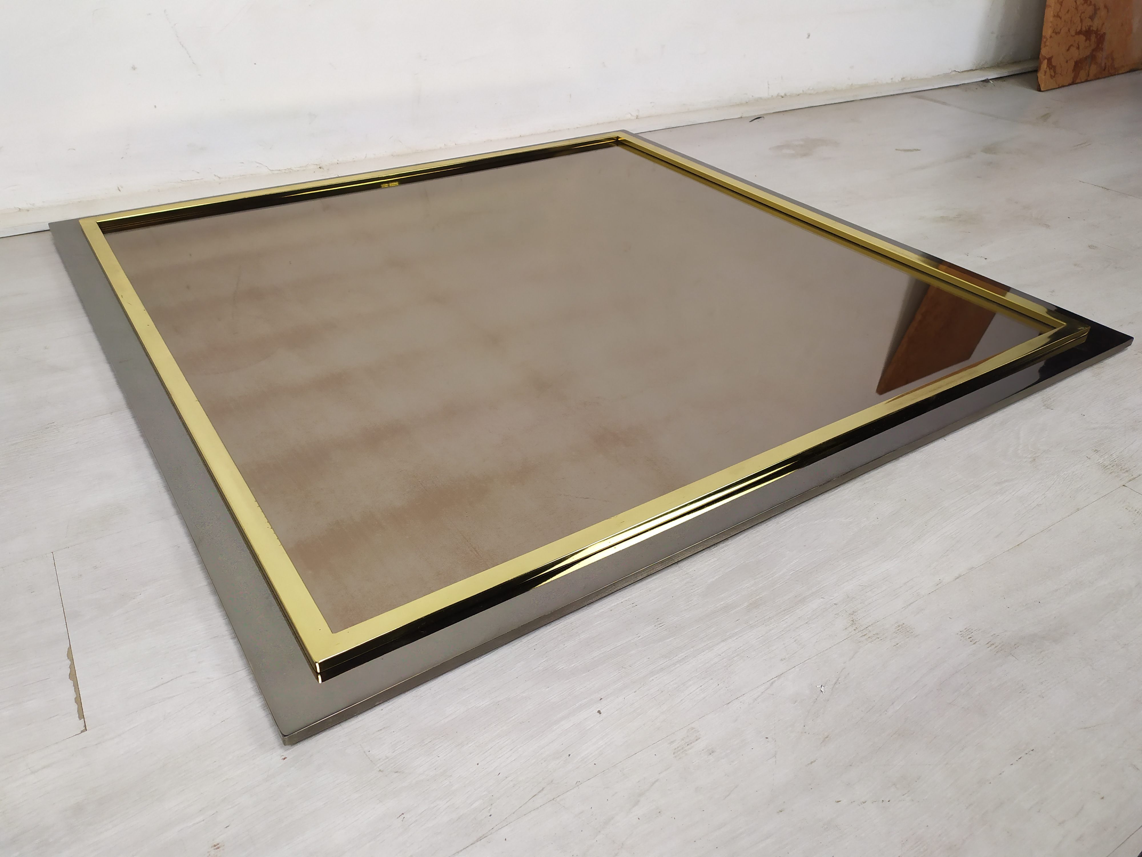 Mirror square brass design