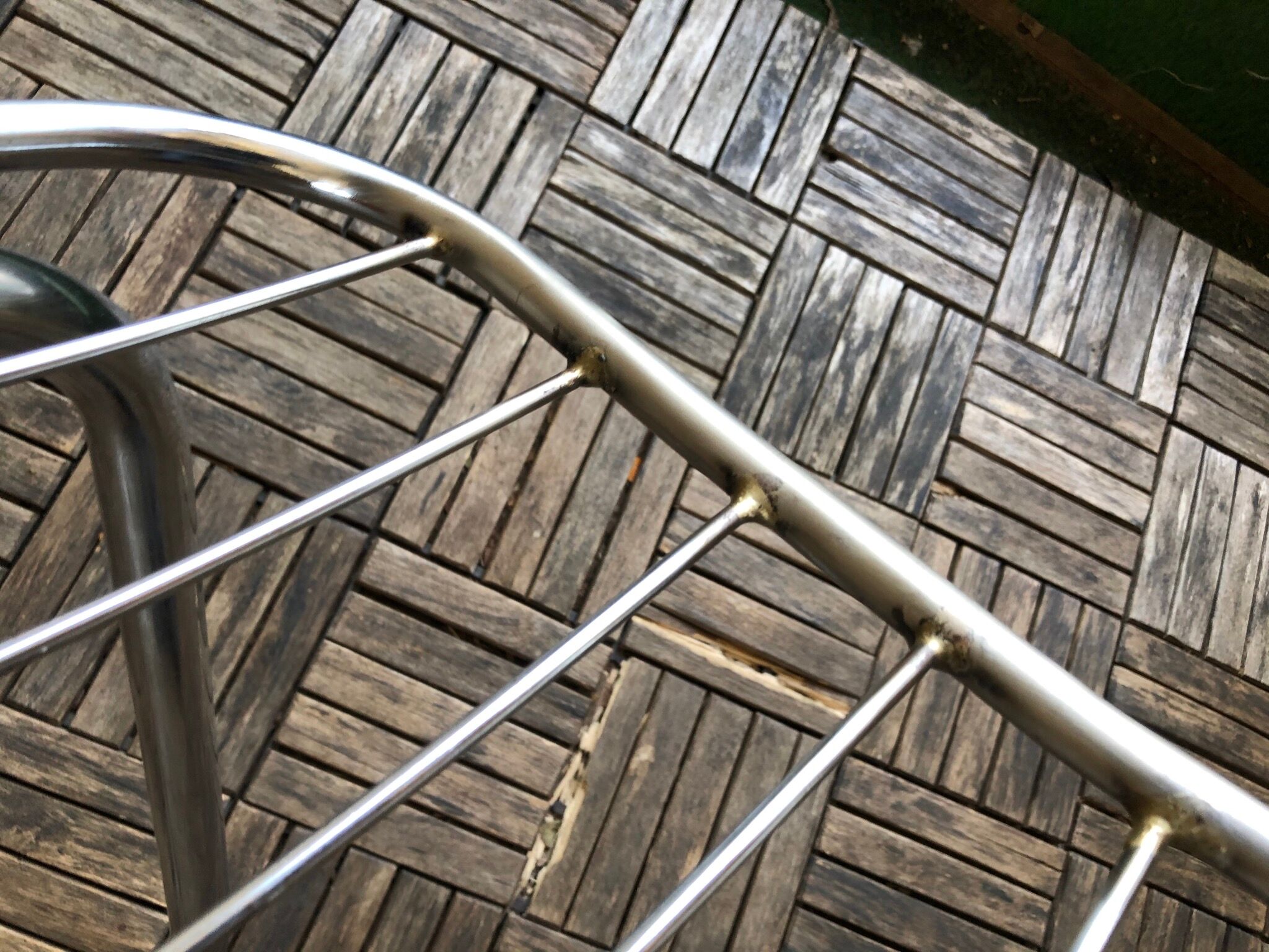 Pair of Cantilever chair design Gastone Rinaldi vintage 70 chrome steel wires