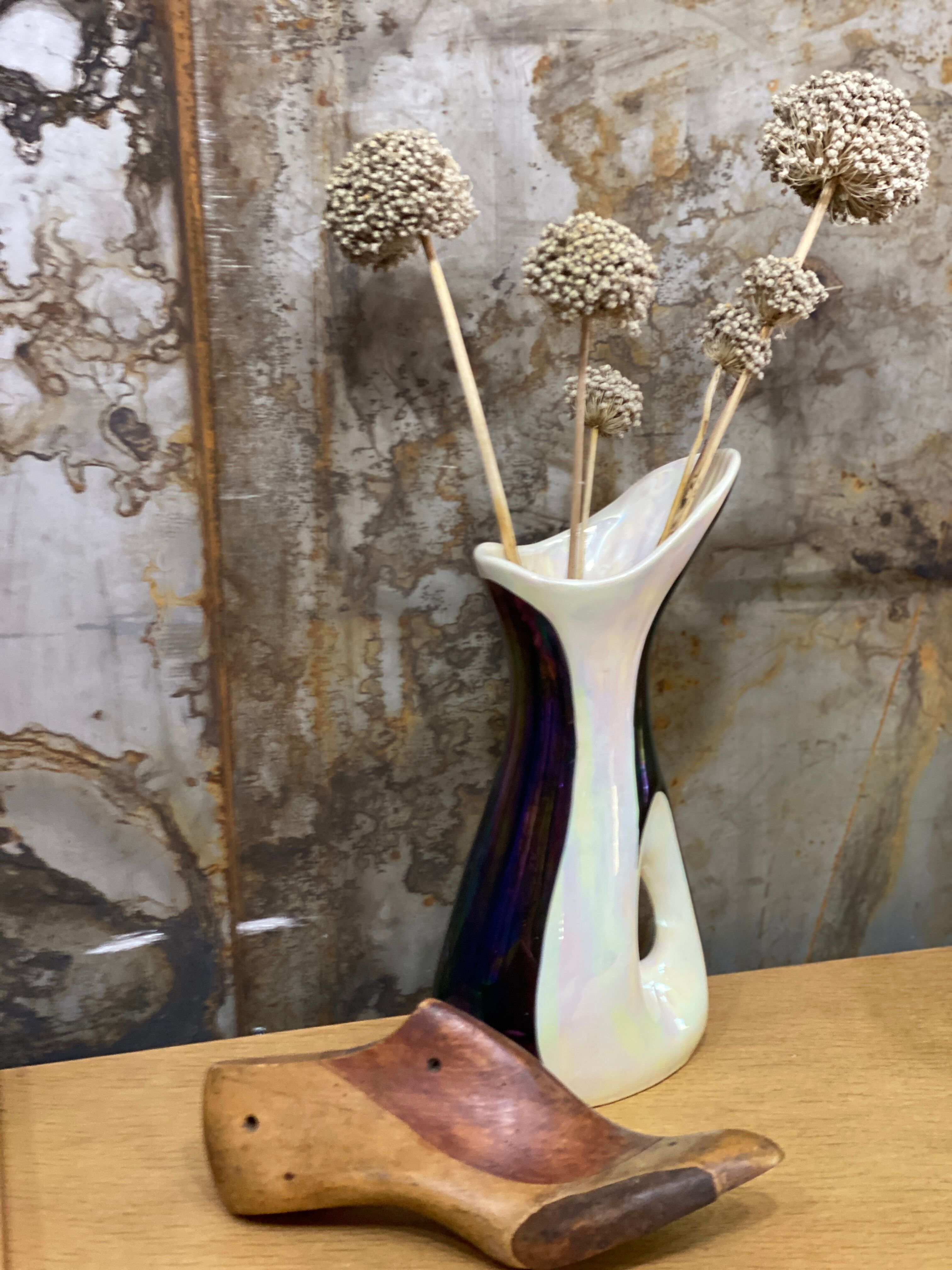 Signed glazed ceramic vase