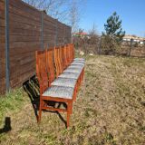 Set of 8 vintage Scandinavian chairs in solid teak