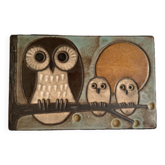 Ceramic plate Owls Denmark