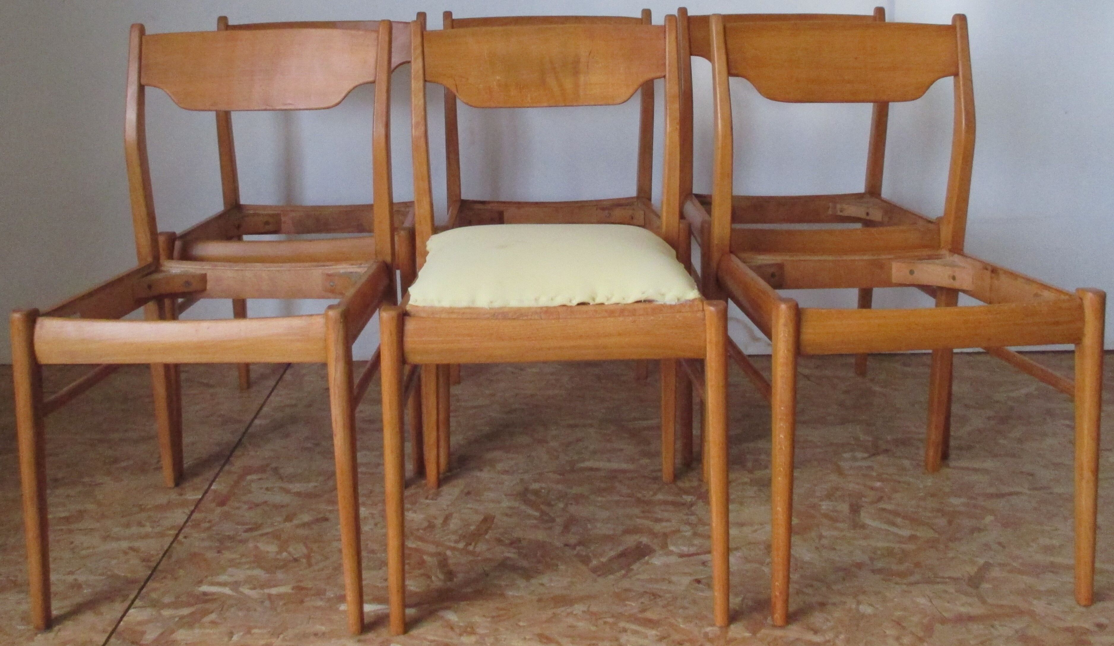 6 Scandinavian chairs 60s in beech Farstrup