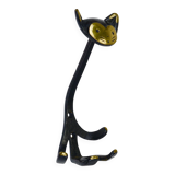 Animal wall hook in brass by Walter Bosse, Cat Zoo by Herta Baller, Austria, 1950s.