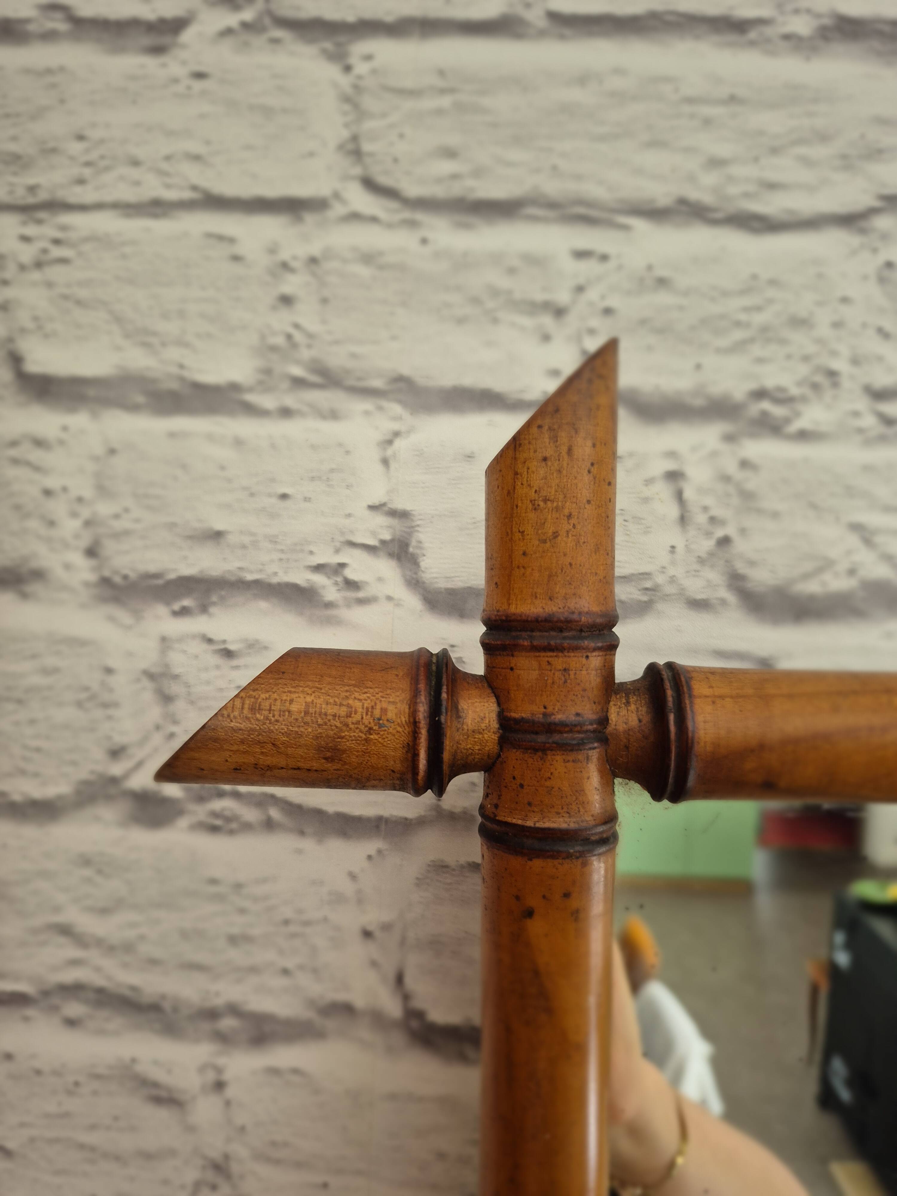 Vintage Belle Epoque Bamboo Turned Wood Mirror