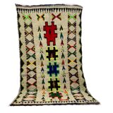 Handmade wool Berber rug 233 X 136 CM