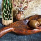 Antique XXL carved solid wood leaf cutter