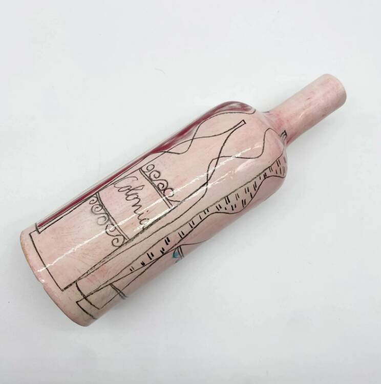 Ceramic "bottle" vase, Prato, Italy, 1960s