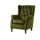 Scandinavian / vintage olive green armchair