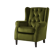 Scandinavian / vintage olive green armchair