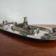 Silver serving dish by Franco Lapini with boar sculpture.