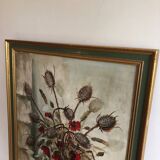 Tableau huile sur toile bouquet de fleurs