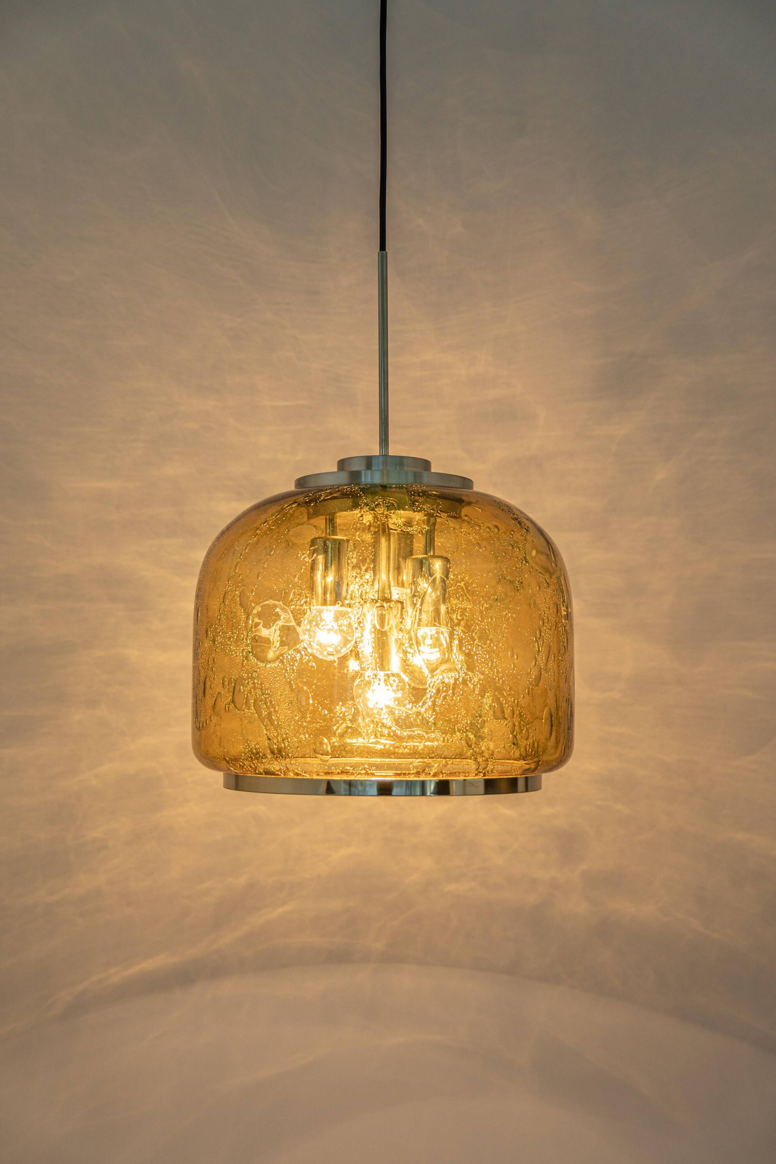 Large Murano pendant lamp by Doria, Germany, 1970s.