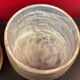 Large enameled stoneware water butter dish signed anne farcis? 14 x 12 cm