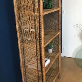 Emmanuelle style rattan bookcase