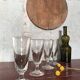 Suite de 4 verres à pieds soufflés