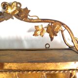 Decorative display case shelf in gilded metal 1940
