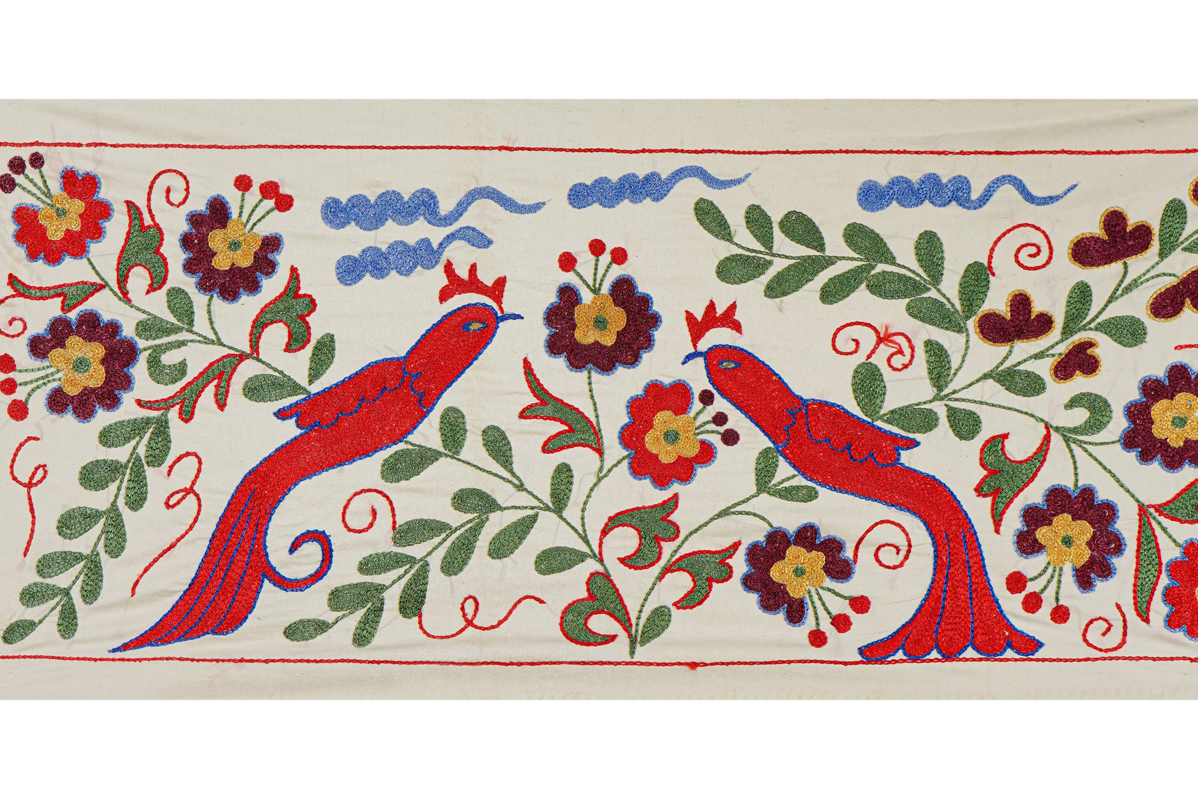 Vintage Turkish rug hand-knotted 44x96 cm