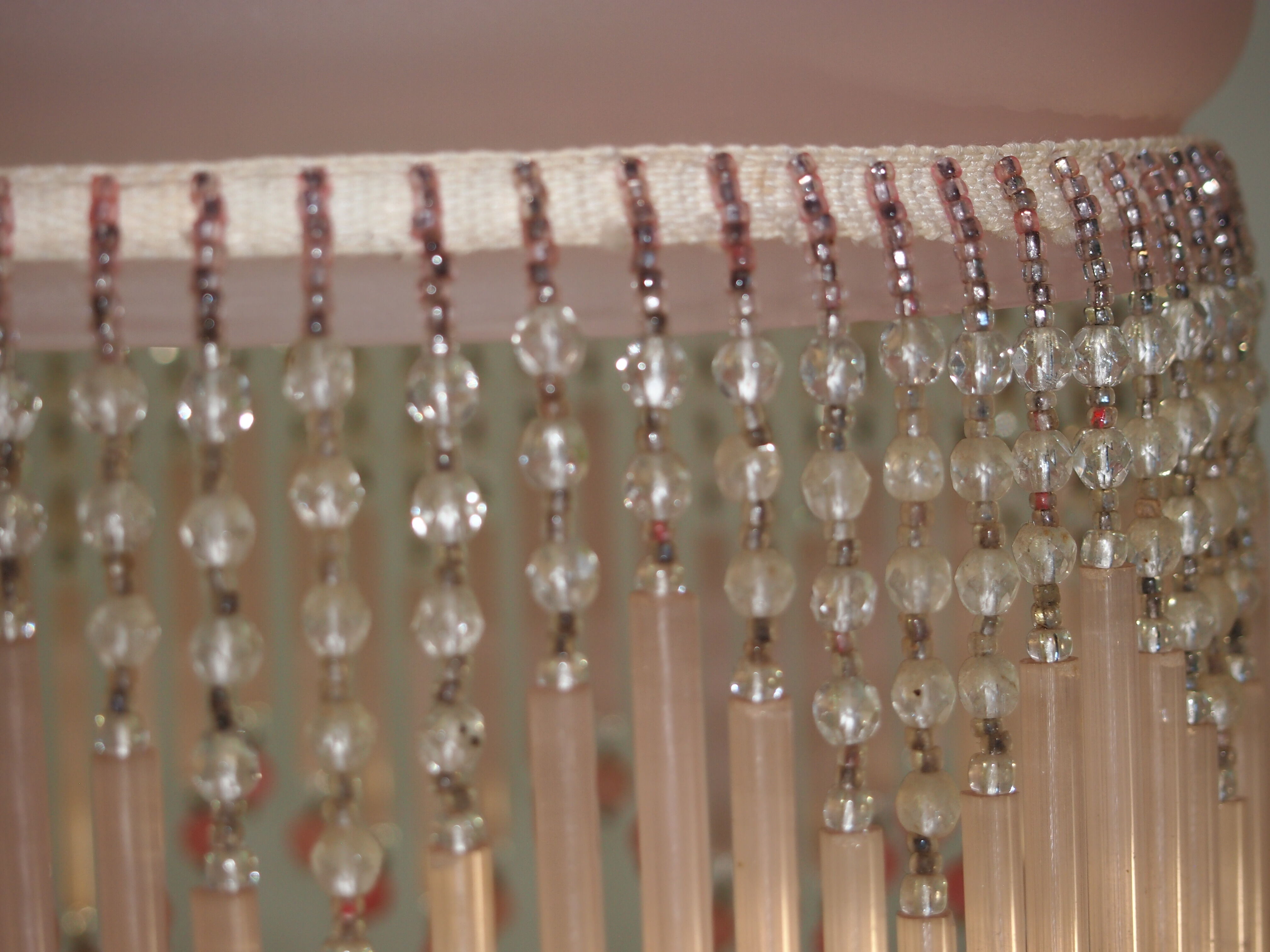 Light suspension/ beaded /vintage appliques